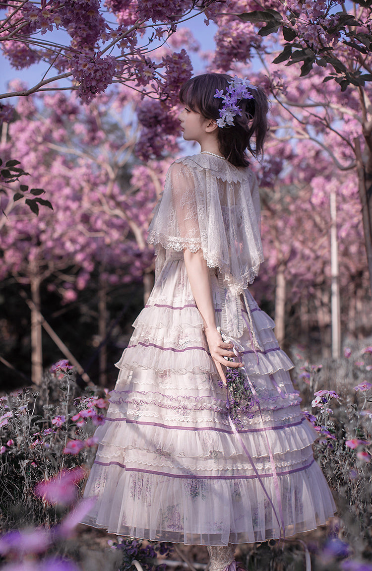 [Pre-orders available until 3/12] The Veil of the Flora Tiered Jumper Skirt