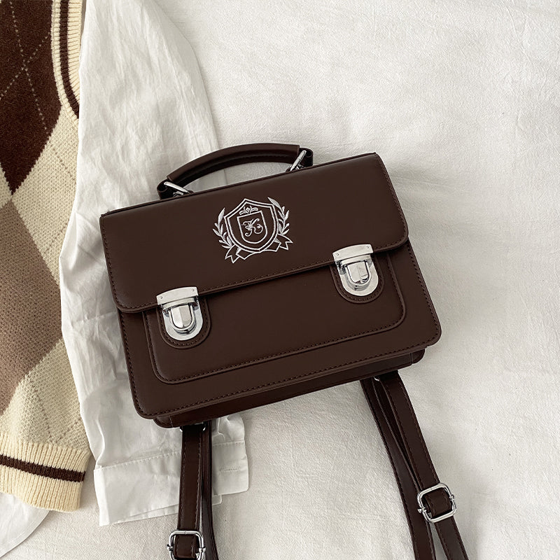 スクール風 ショルダーストラップ付3wayバッグ