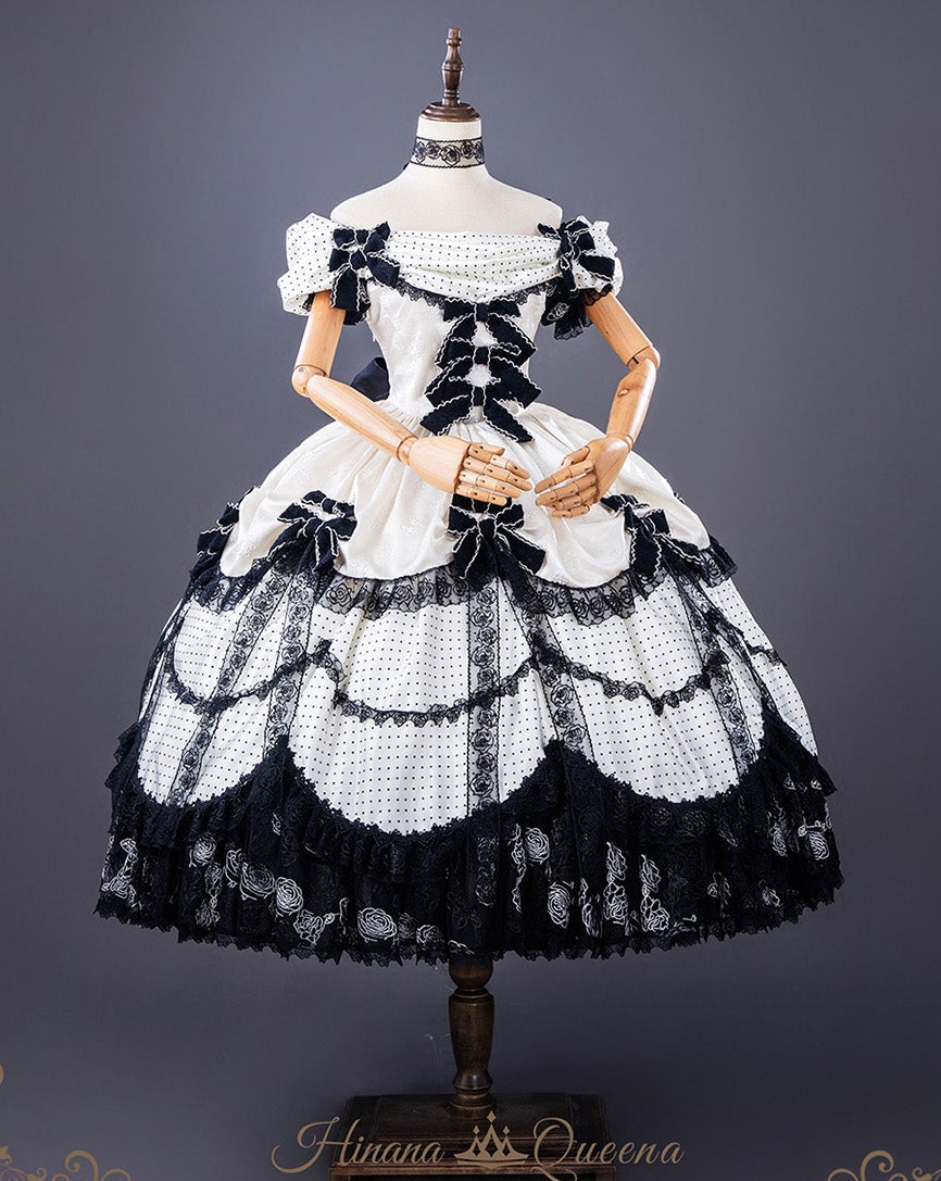 【受注予約11/23まで】The Nightingale of Paris モノトーンドレス・リボンタイプ