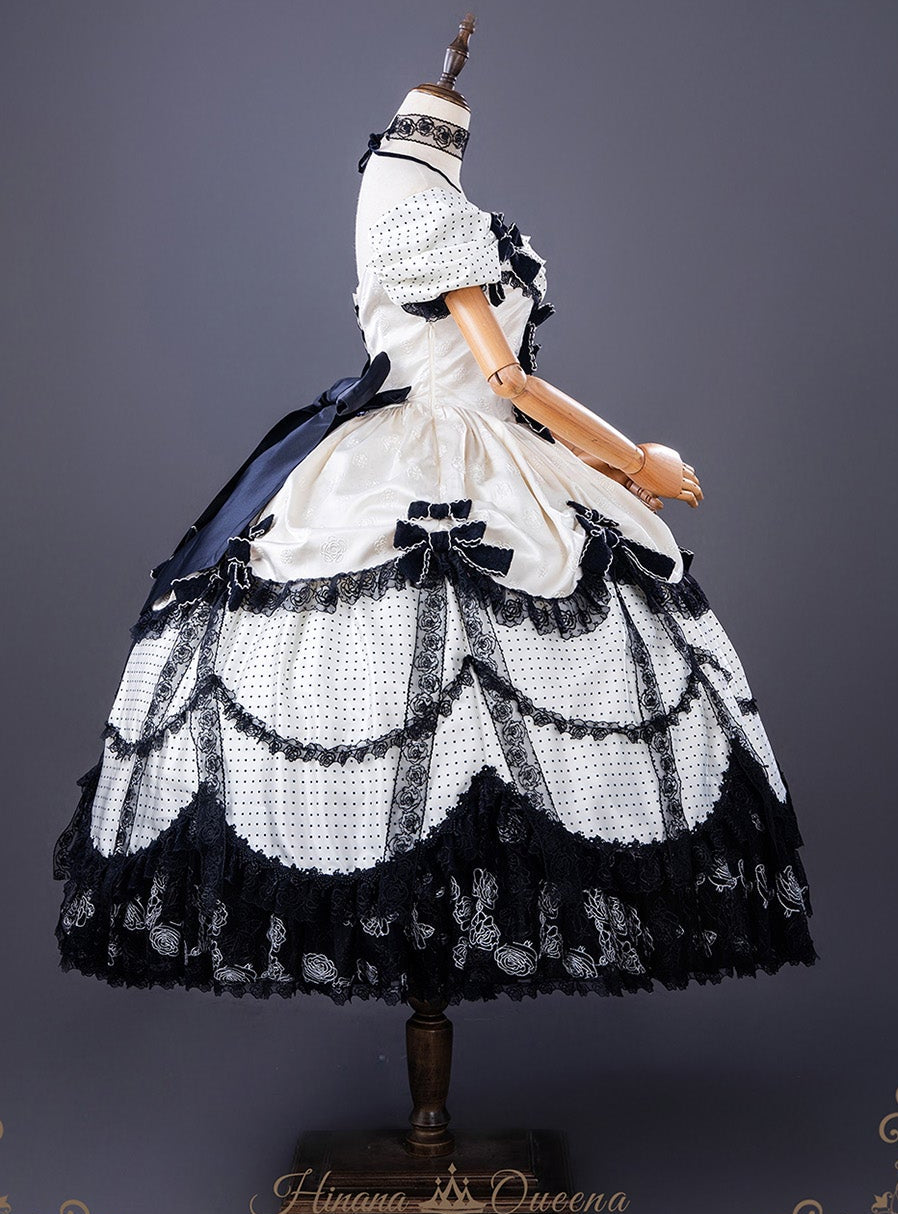 【受注予約11/23まで】The Nightingale of Paris モノトーンドレス・リボンタイプ