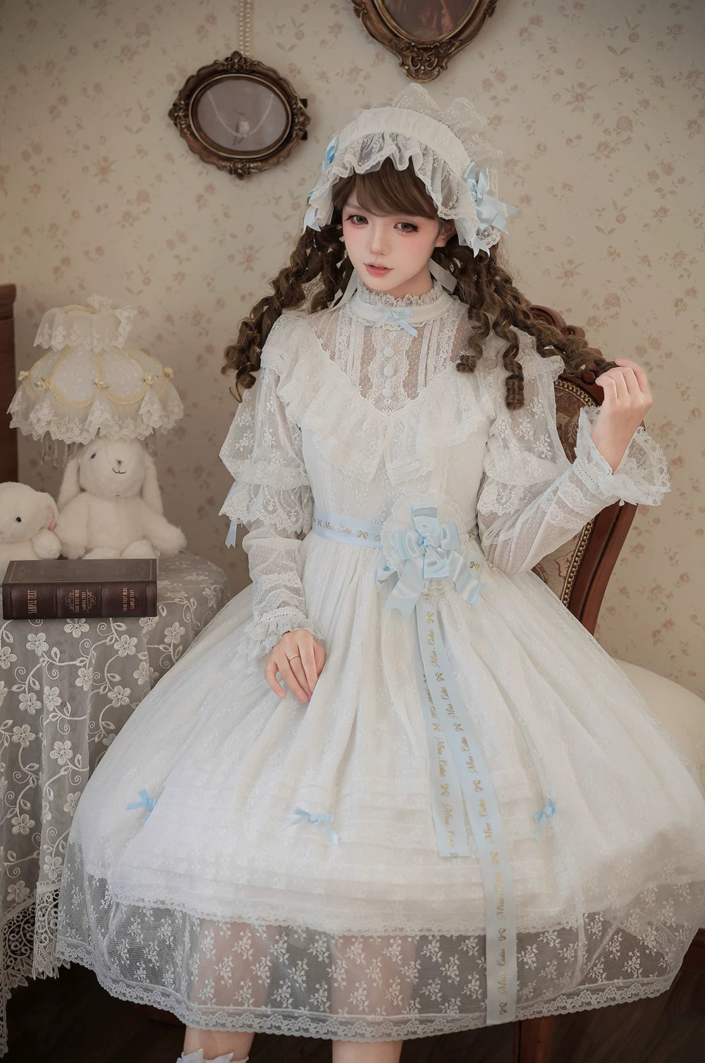 【受注予約10/13まで】Dream Lace クラシカル半袖ワンピース