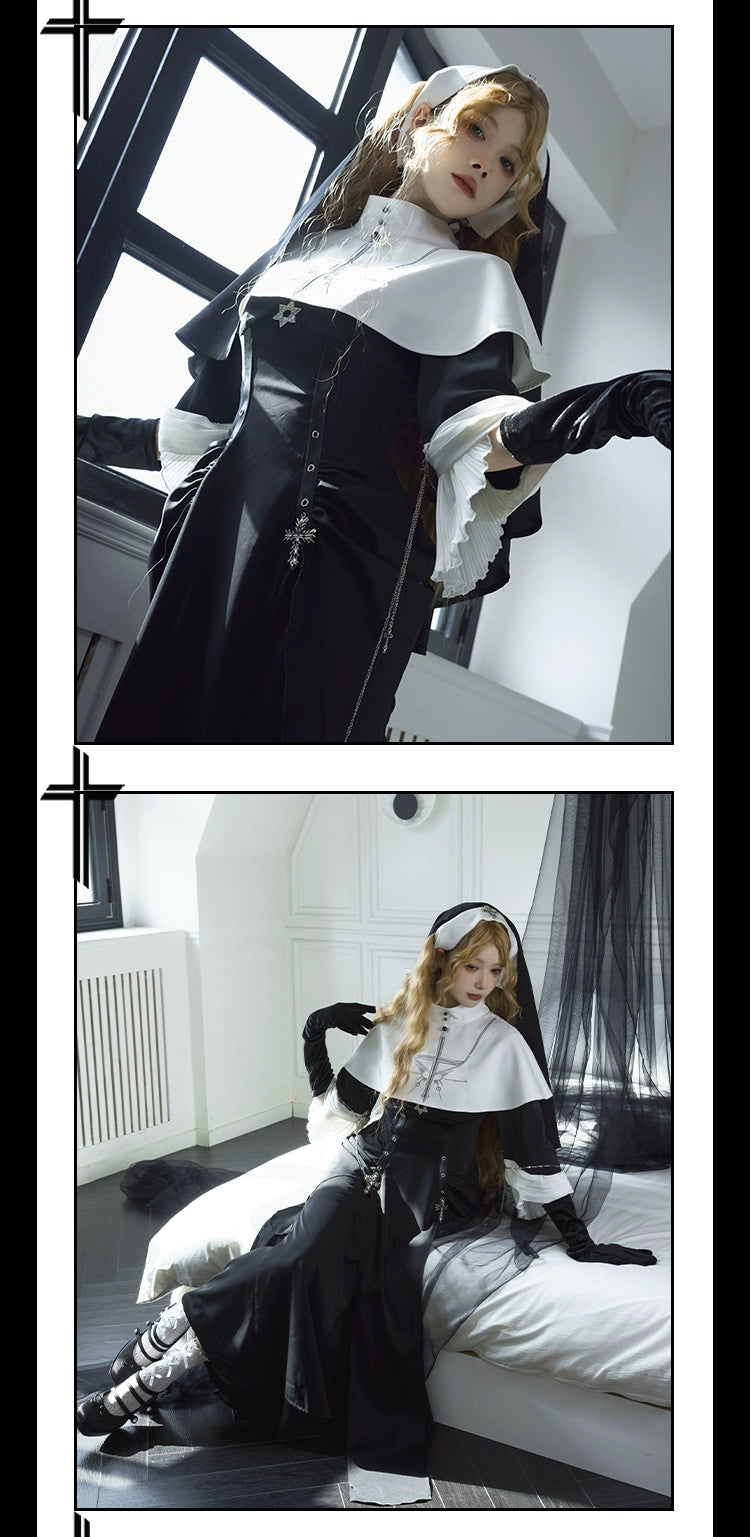 シスター風マーメイドワンピース 単品＆フルセット