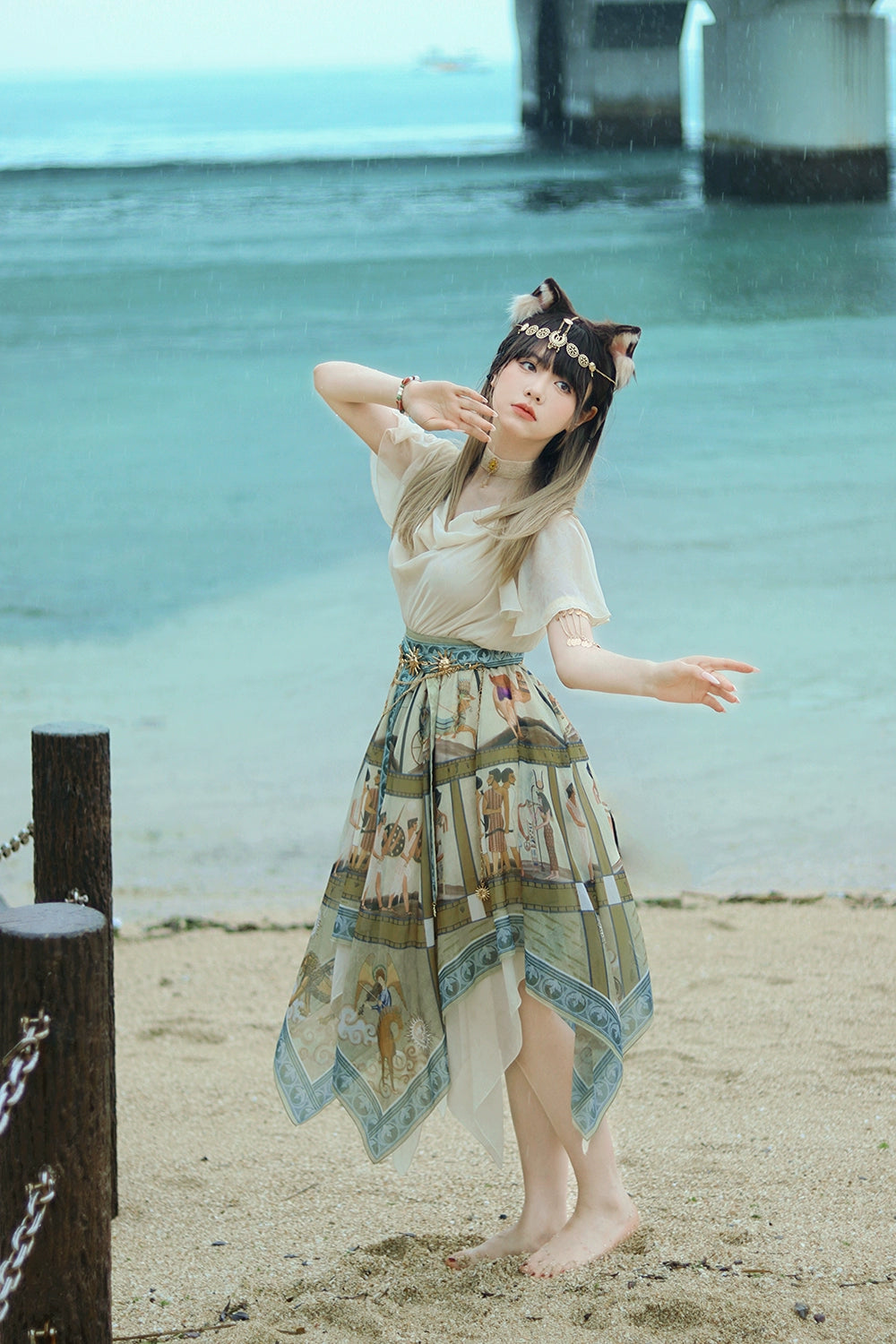 【受注予約6/12まで】Papyrus Storyイレギュラーヘムワンピース