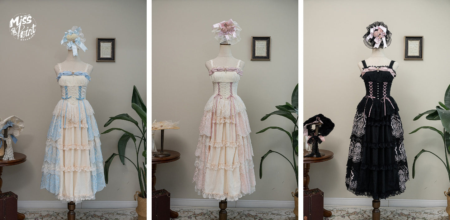 【受注予約9/25まで】Noble Garden 刺繍ジャンパースカート