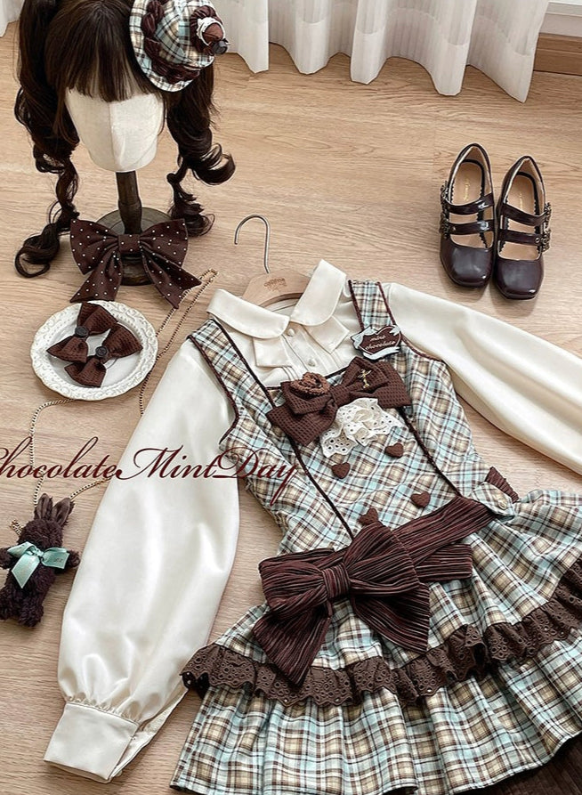 【受注予約7/28まで】Chocolate Mint Day ジャンパースカート