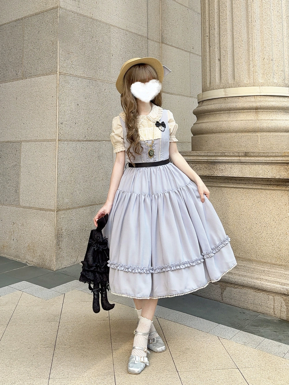 【予約販売】Sketch Wild Rose ジャンパースカート 無地タイプ