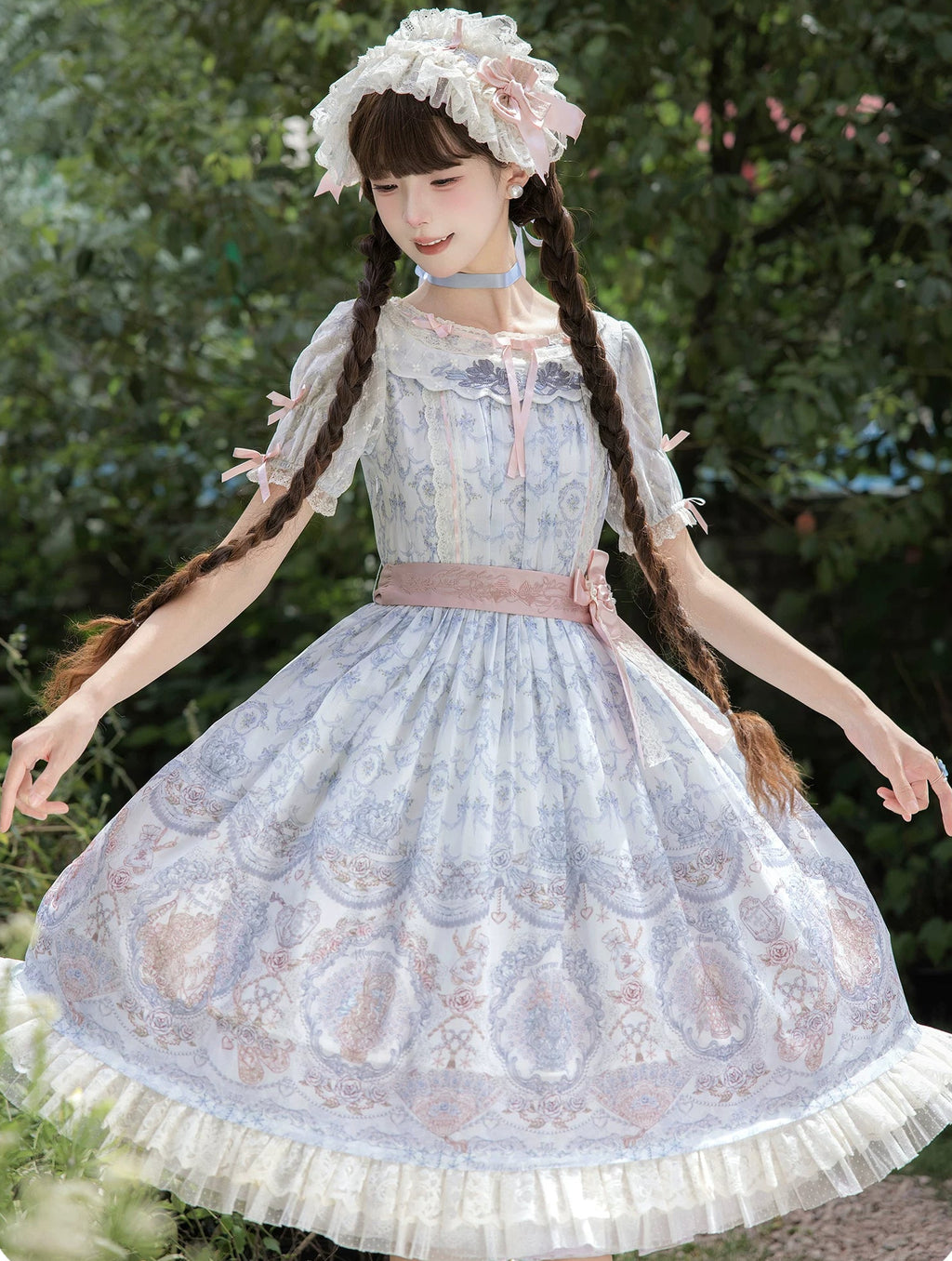 【受注予約9/13まで】Rose Aroma ラウンドネックワンピース