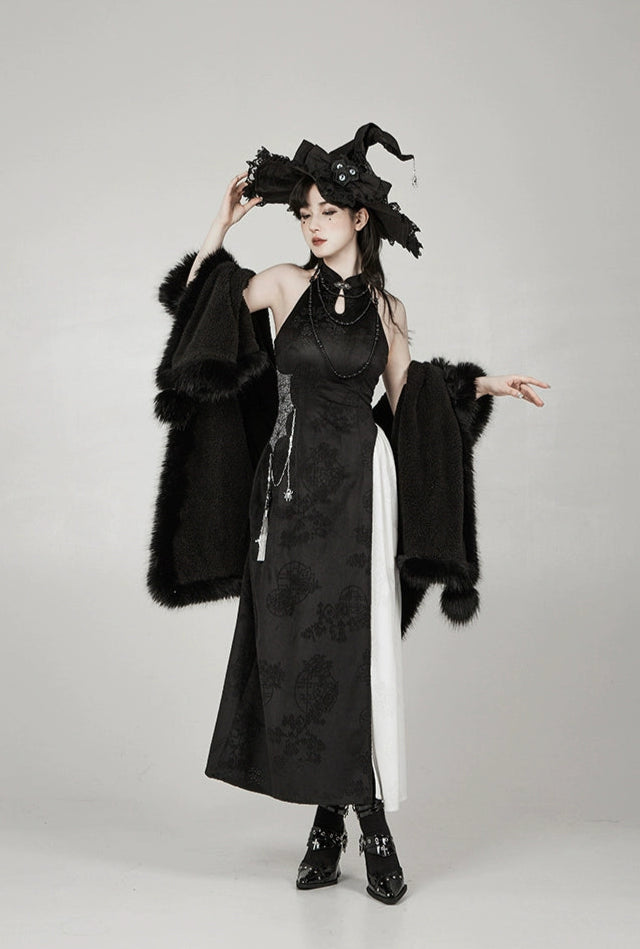 Chinese style Gothic Lolita witch one-piece set, long length