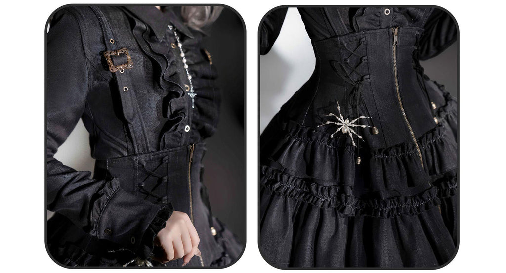 【受注予約3/10まで】Rose Heart デニムブラウス