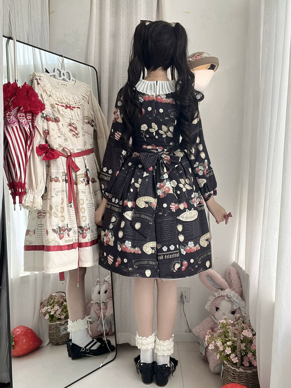 【予約販売】Strawberry Journal 長袖ワンピース