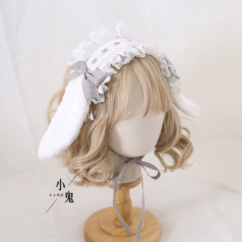 うさ耳クリップ付きヘッドドレス 全8色