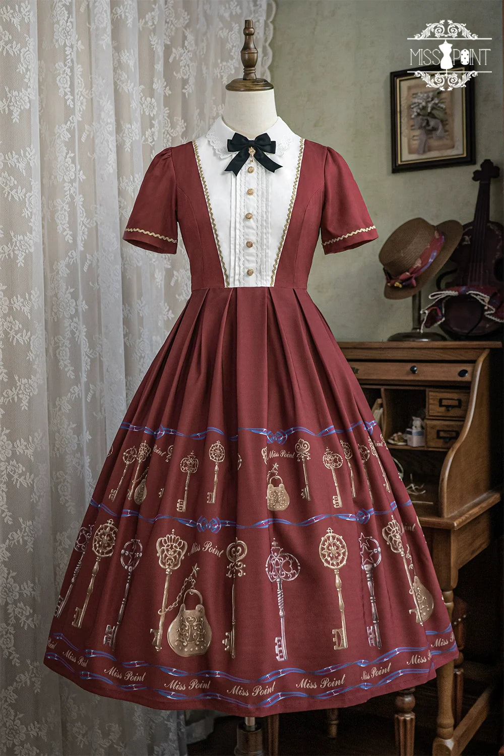 [Pre-order] Secret Key Antique Short Sleeve Dress