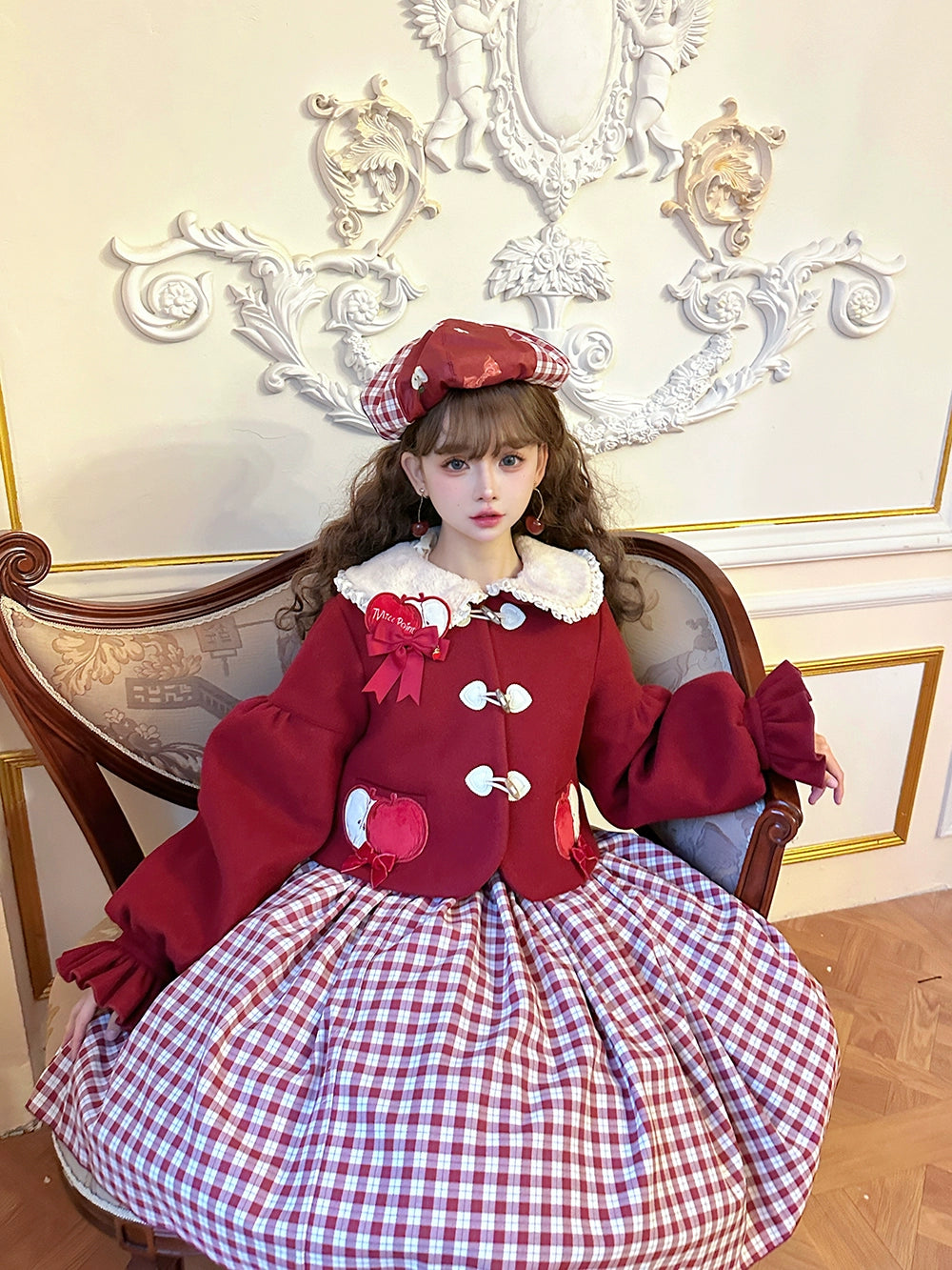 [Pre-order] Apple Garden Bavarian-style reversible skirt