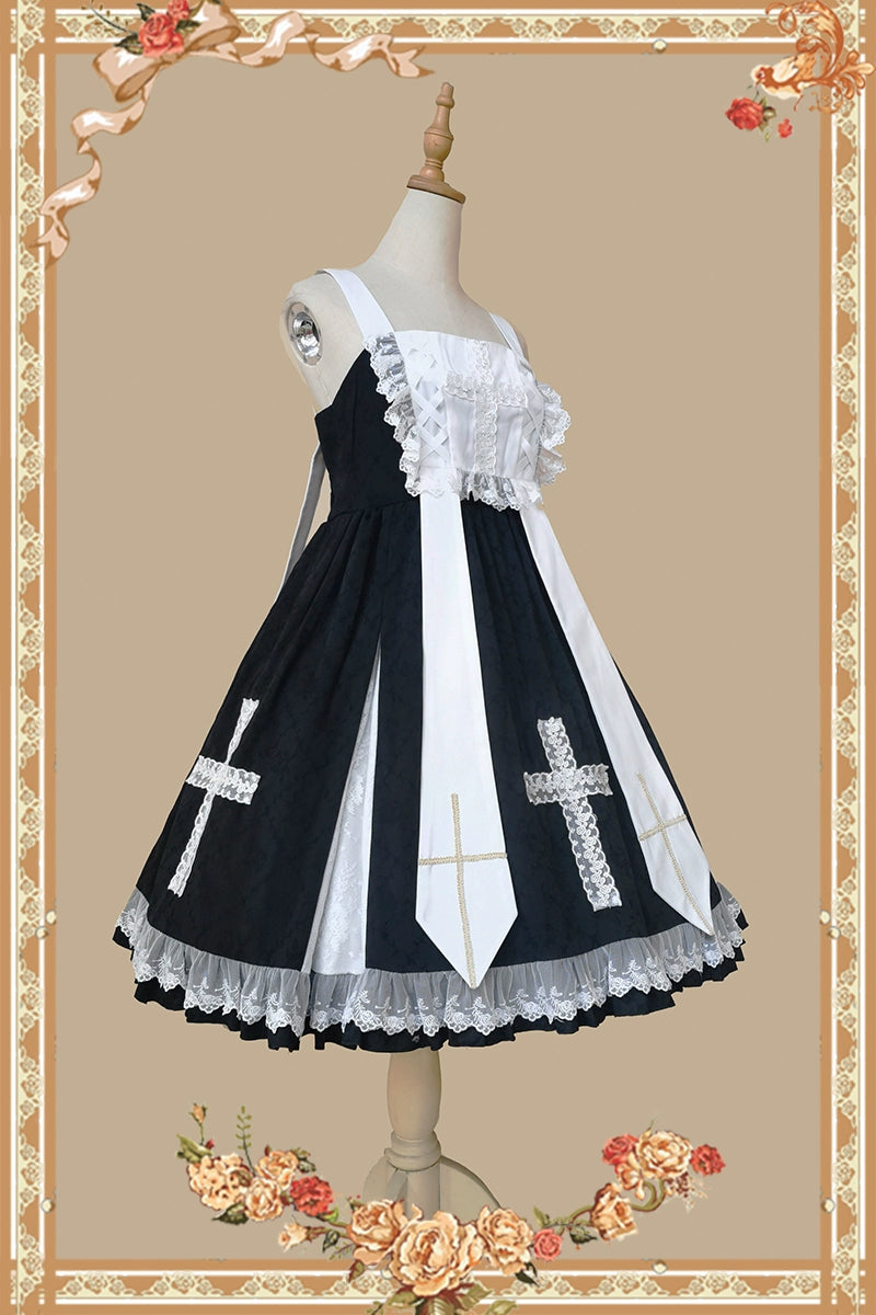 Breath of the Sky Cross Motif Jumper Skirt