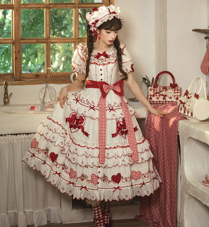 【受注予約11/18まで】Strawberry Cake Guide ティアードワンピース