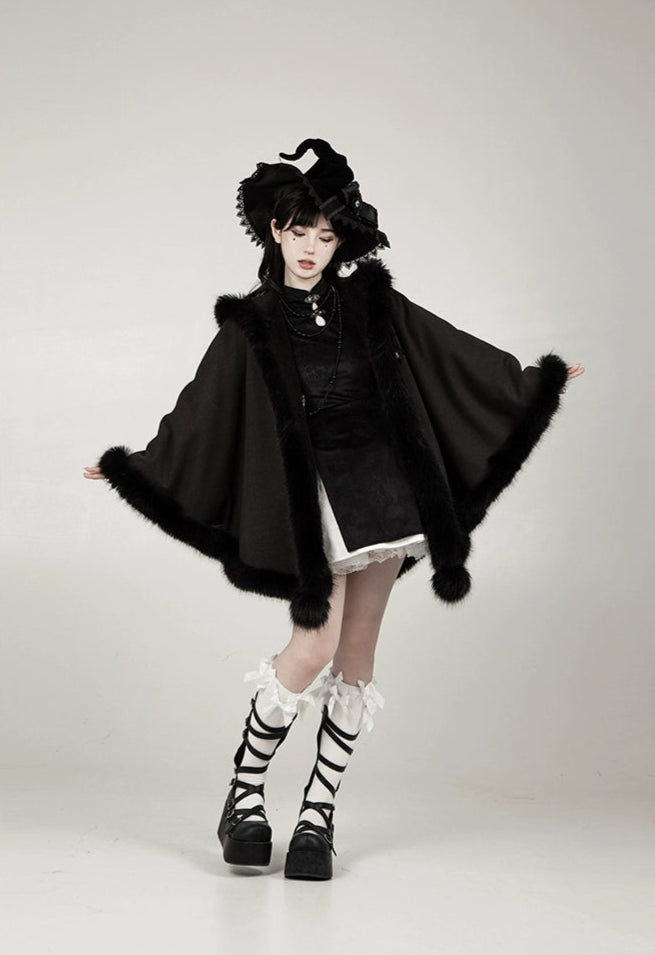 Chinese style Gothic Lolita witch one-piece dress set, short length