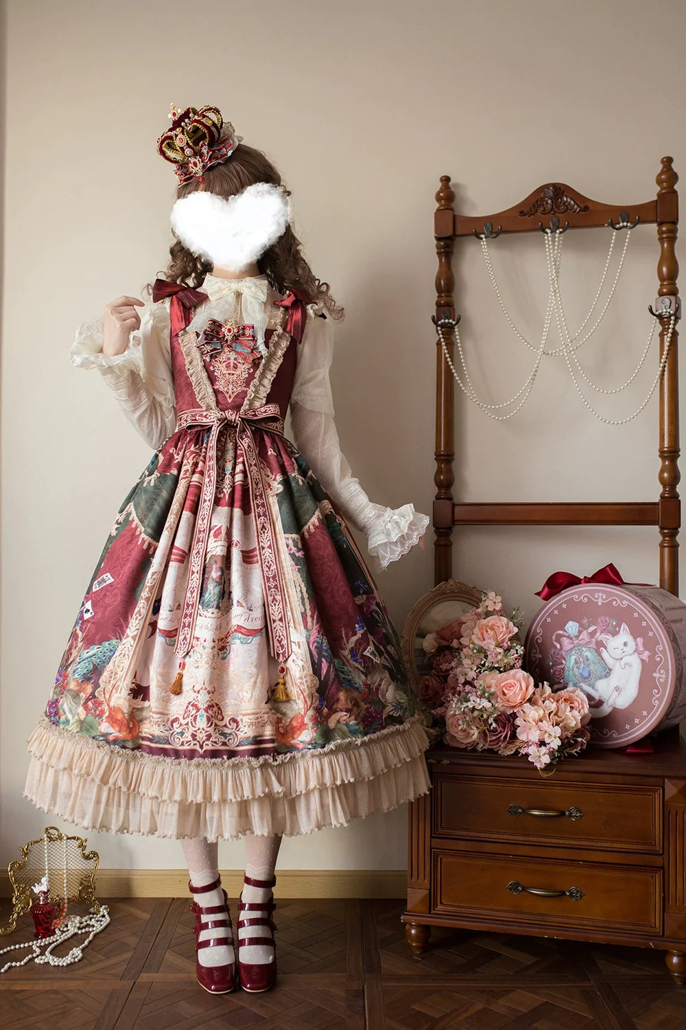 [Pre-order] Wanhua Mirror Western Aristocrat Style Jumper Skirt
