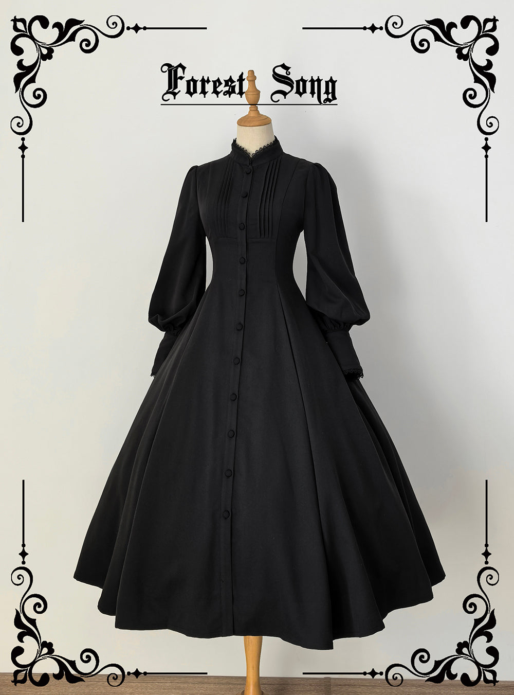 【受注予約1/11まで】Astraya エレガントブラックワンピース