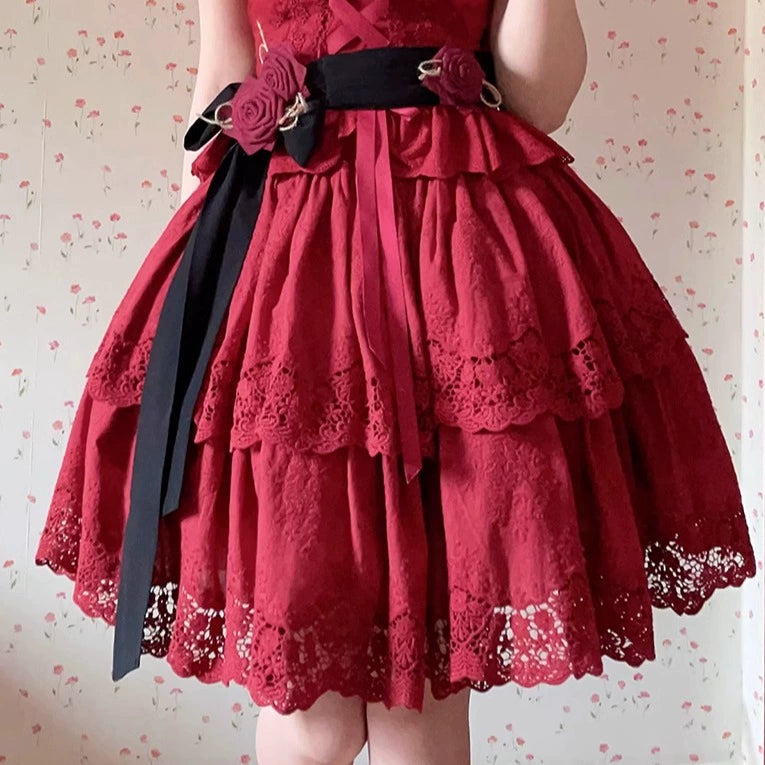 [Sales period ended] Forest Rondo Lace Layer Skirt, 2-layer type