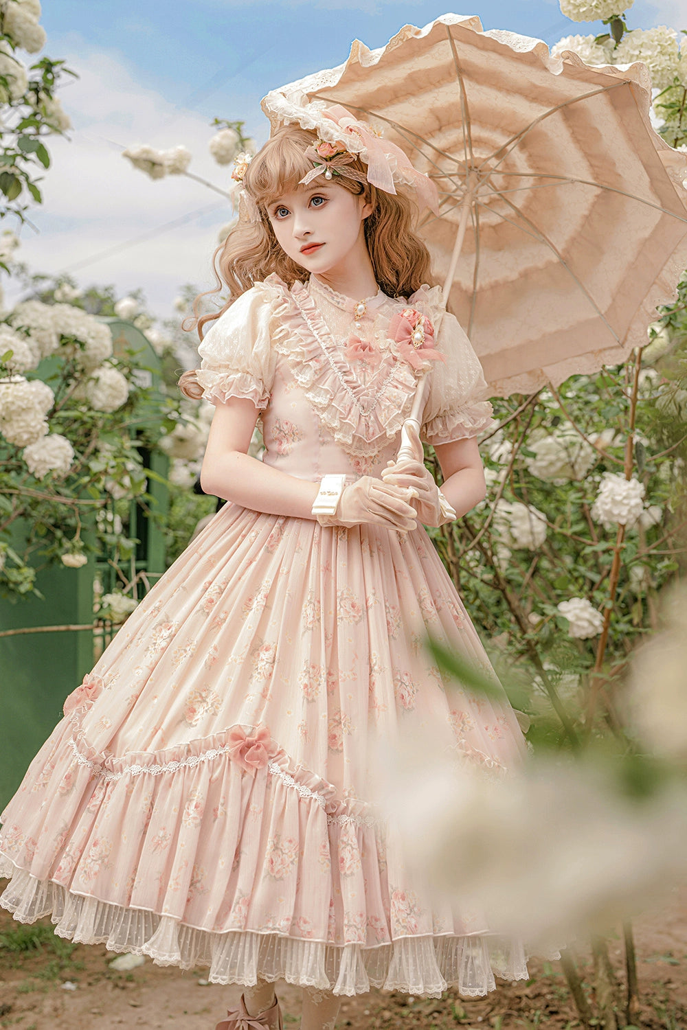 Daydream Rosa Classical rose pattern dress