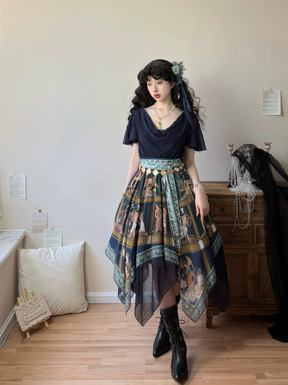 【受注予約6/12まで】Papyrus Storyイレギュラーヘムワンピース