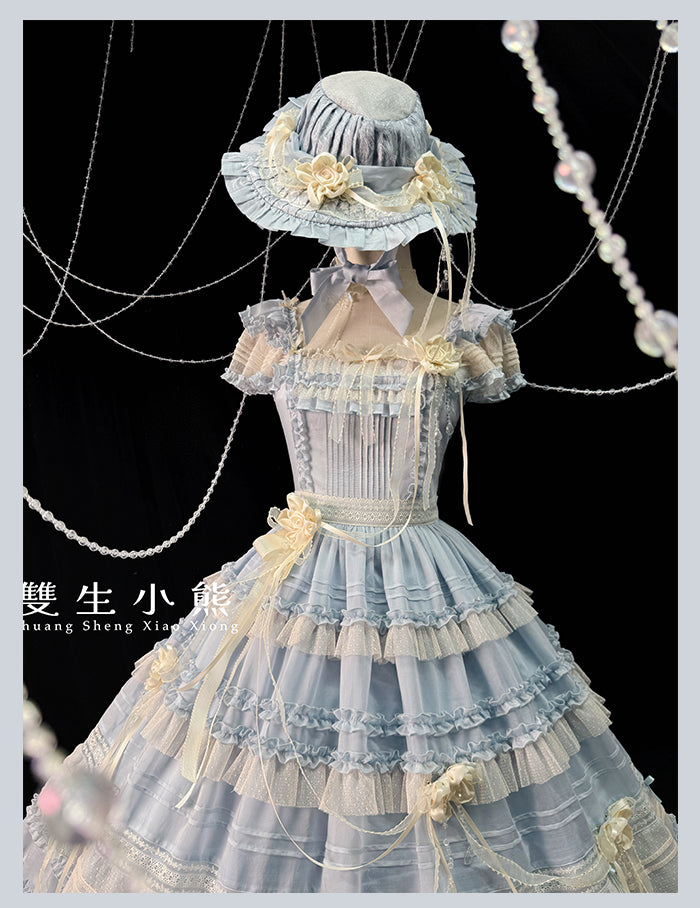 【受注予約4/28まで】Camellia Dream スクエアネックワンピース・ロング丈