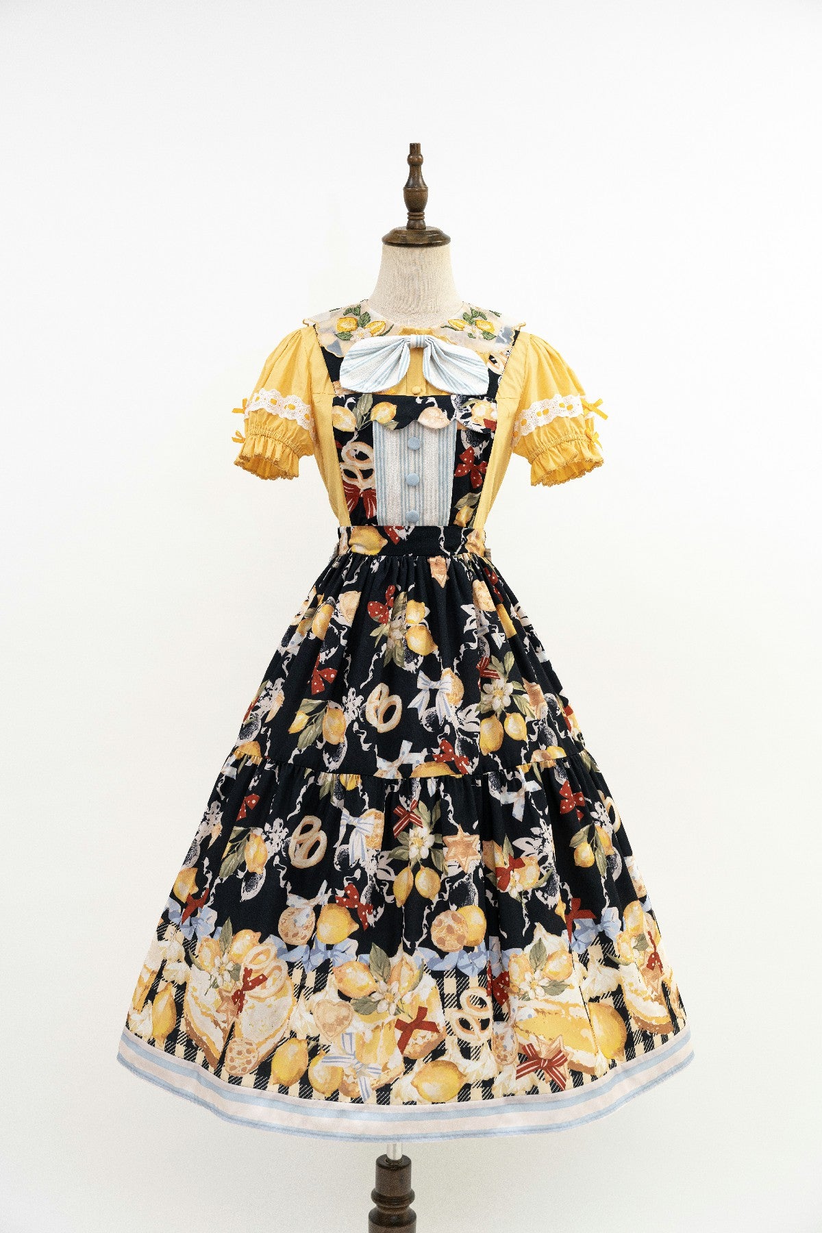 【受注予約6/26まで】Lemon Biscuit サスペンダースカート