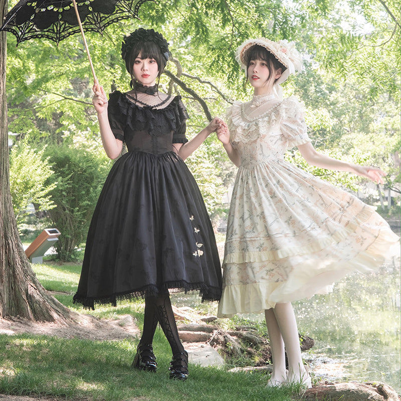 Cherry pattern Edward short-sleeved dress