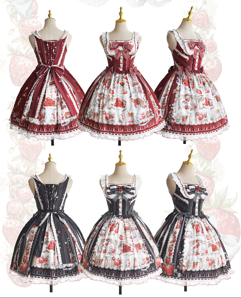 [Pre-orders available until 2/26] Strawberry Manor Print Jumper Skirt
