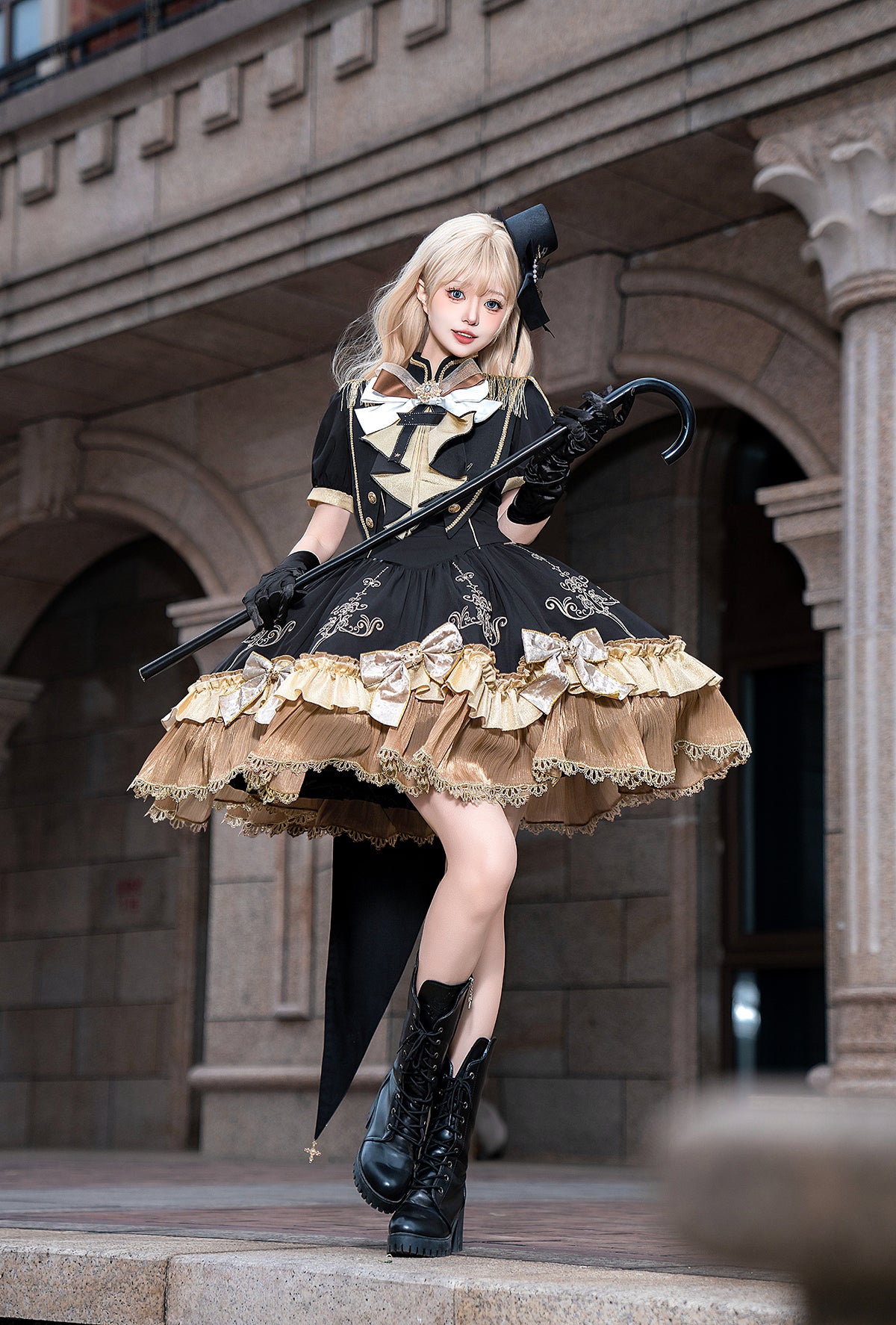 Golden Pledge アイドル風ワンピースショール付き