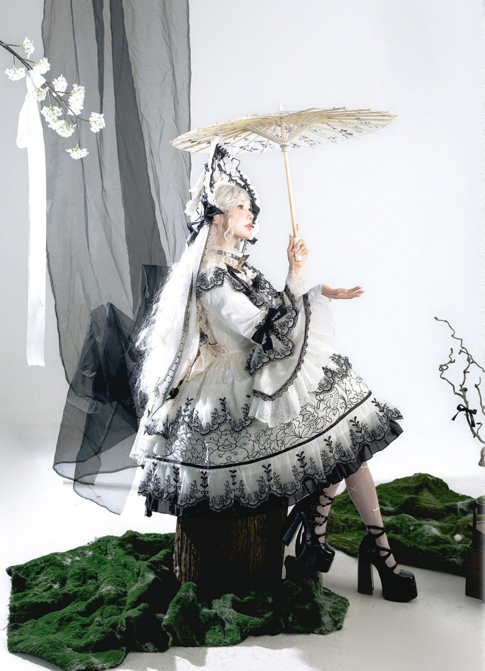 【受注予約8/27まで】Cizhou Ware Black ラグジュアリードレス・ショート丈