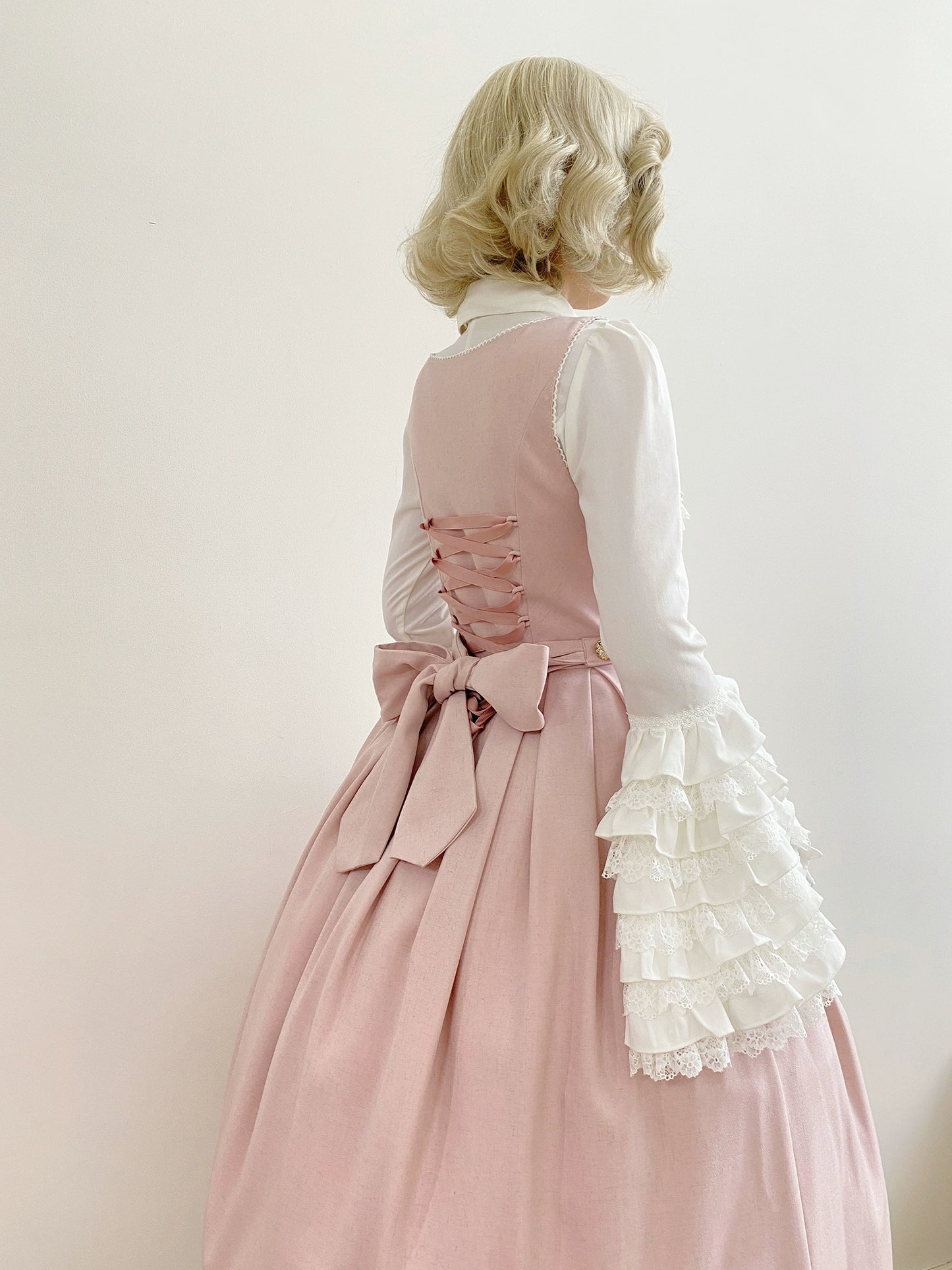 [Resale/Pre-orders available until 10/28] Bright Moon Corset Jumper Skirt, Plain Type [Pink]