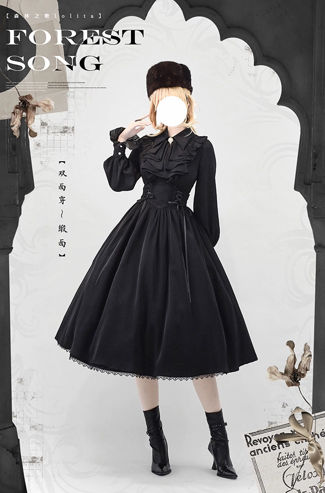 [Pre-order] Classical striped blouse with jabot tie