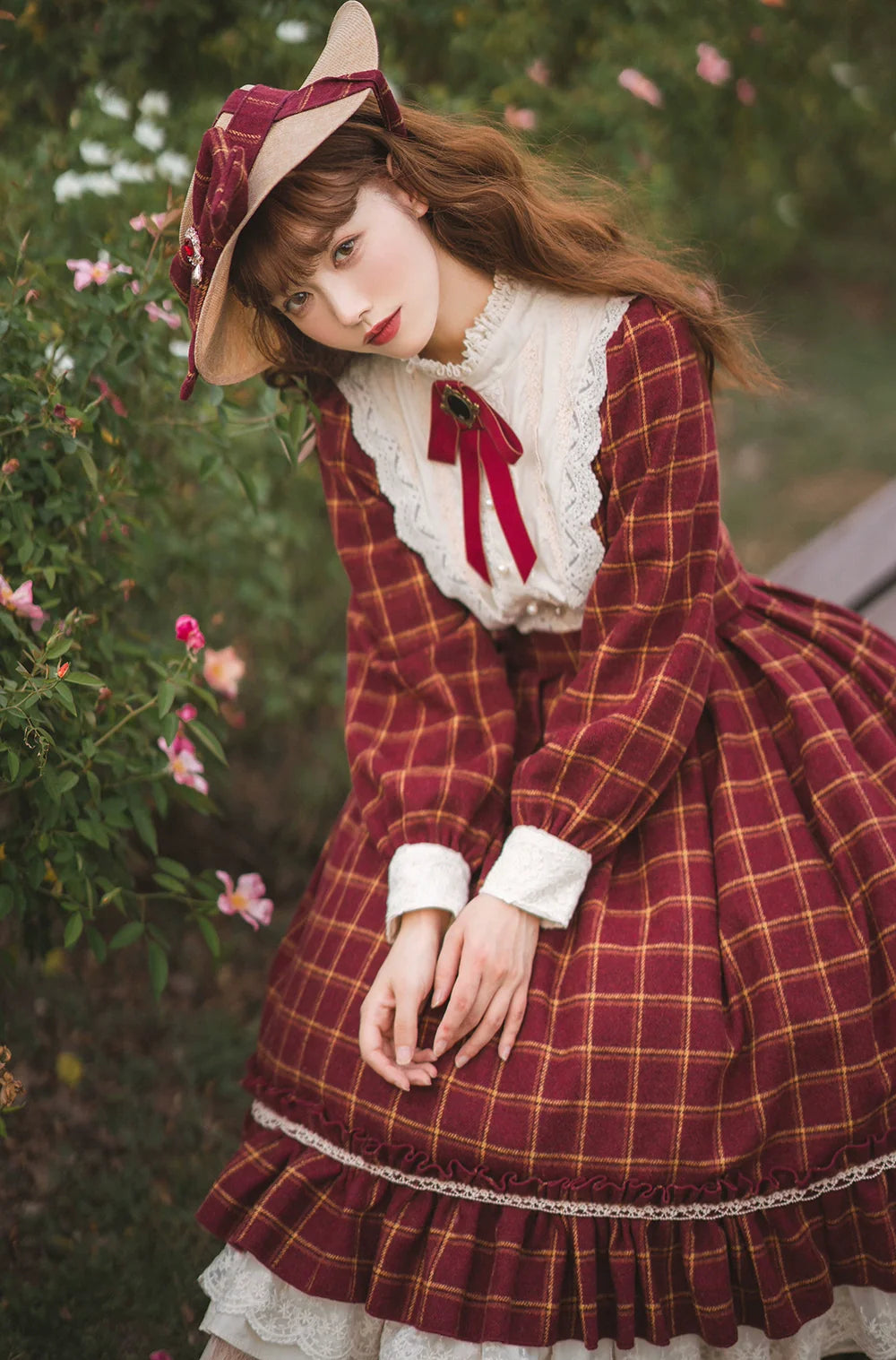 [Pre-order] British Classical Lolita Warm Check Dress