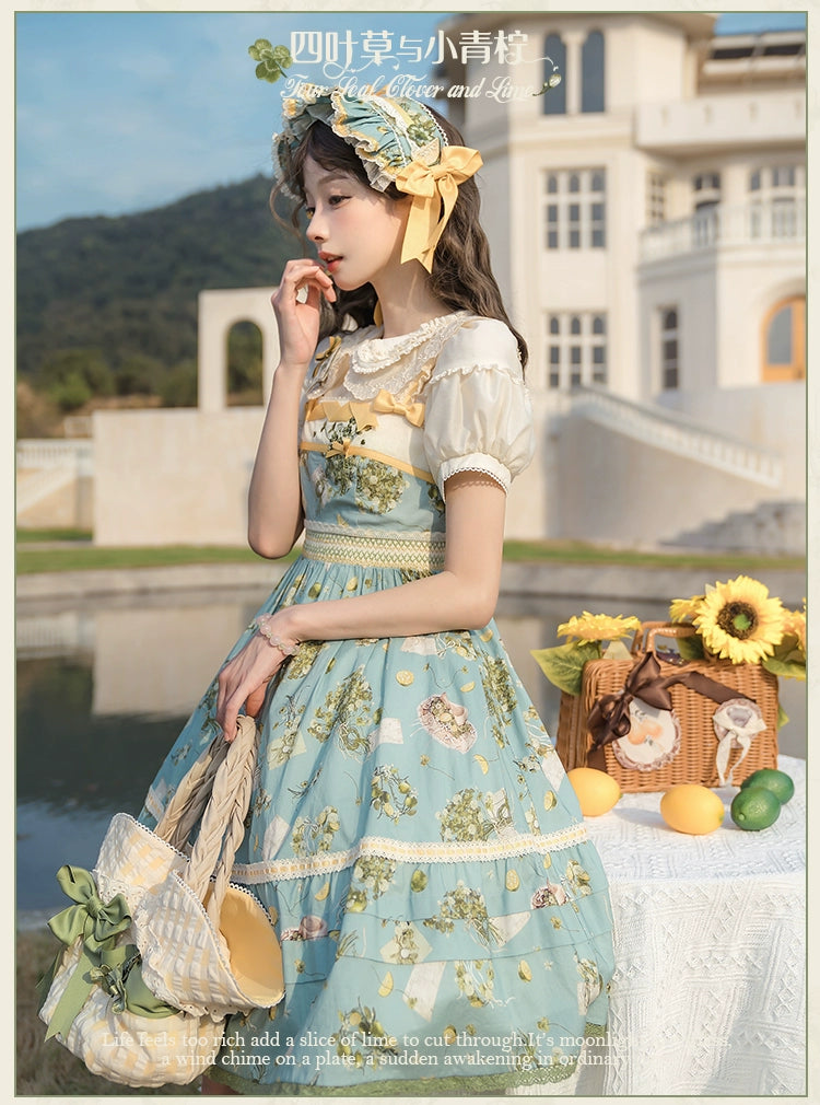 【受注予約5/18まで】Four Leaf Clover and Lime ジャンパースカート