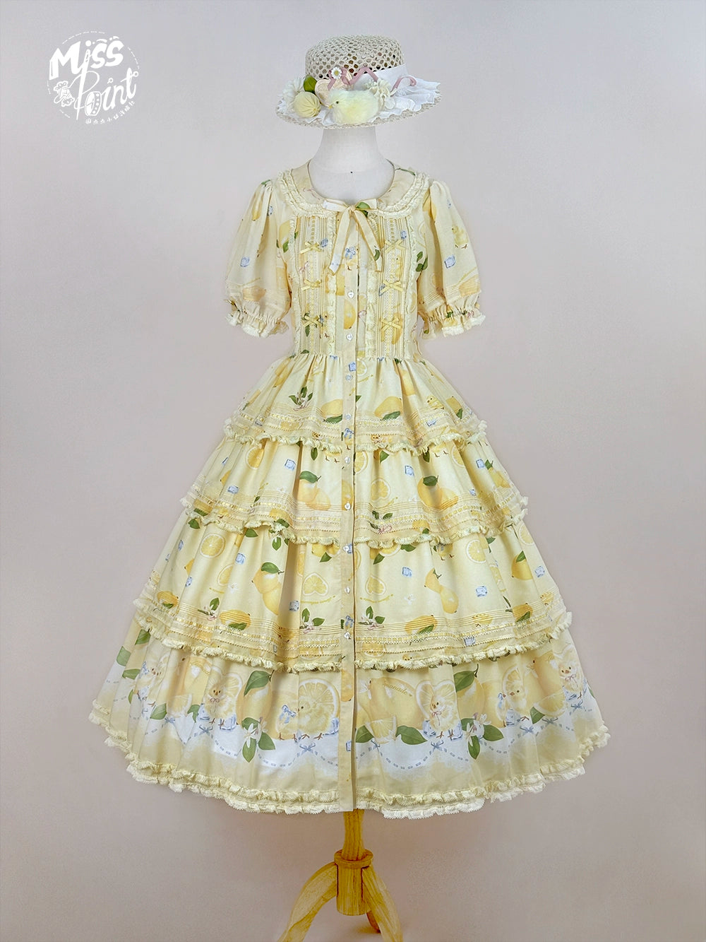 【予約販売】Lemon Sweetie プリント半袖ワンピース・ラグジュアリータイプ
