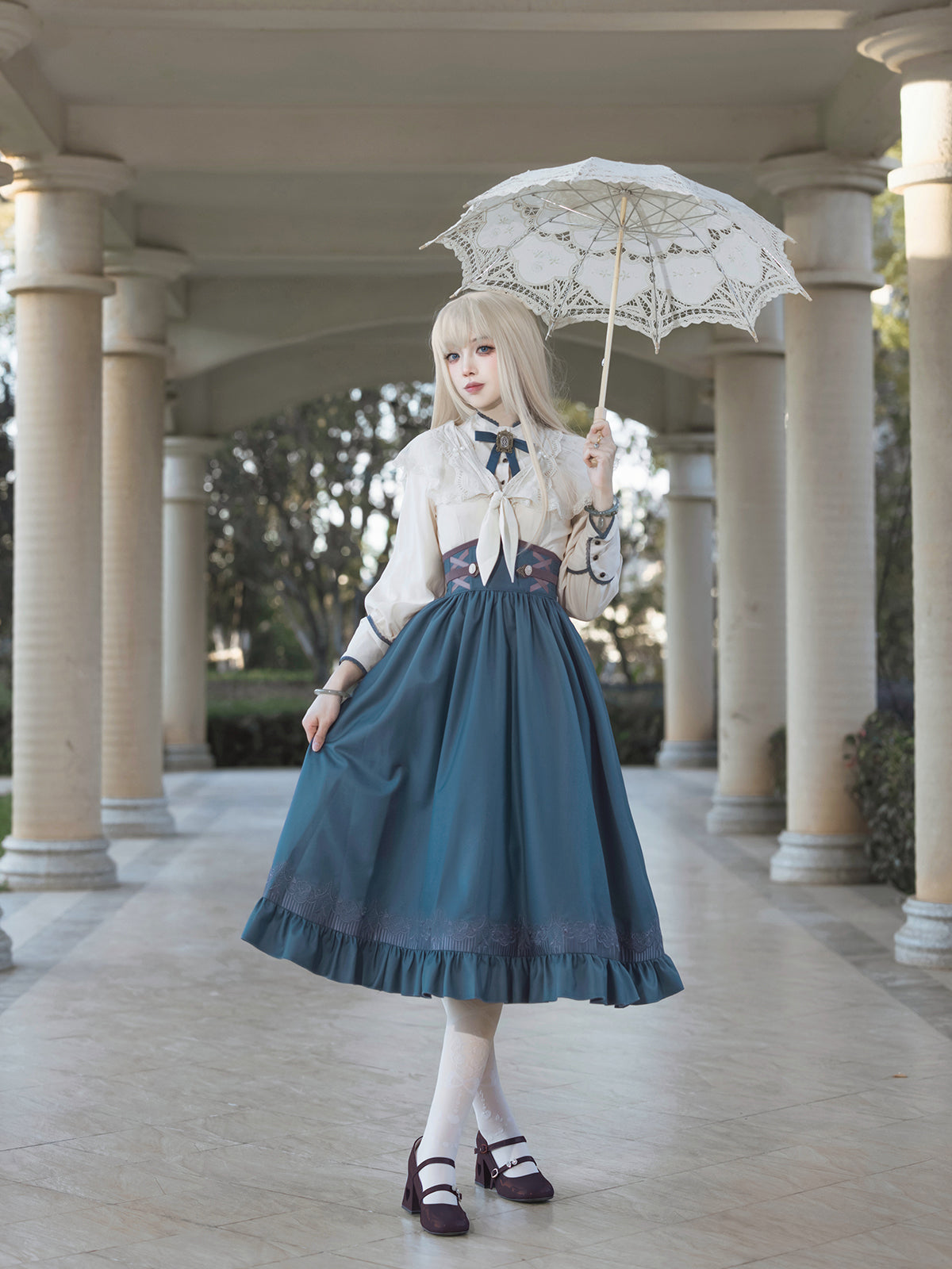 Cinderella's Eve 裾刺繍ロングスカートセットアップ