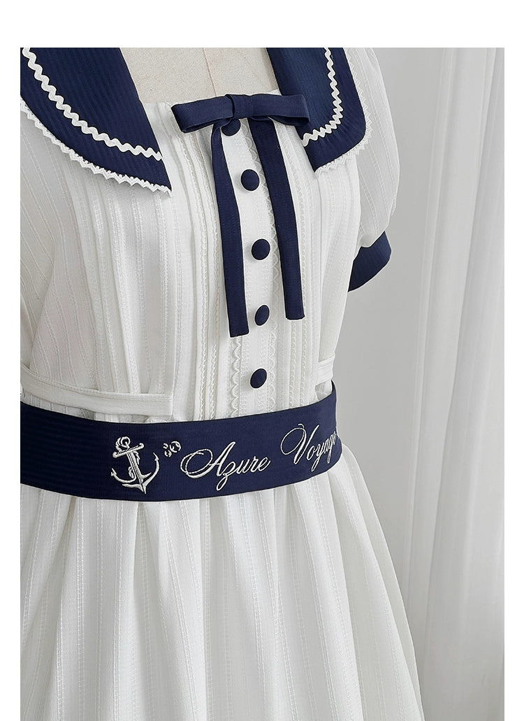 【受注予約7/23まで】Voyage Poem クラシカルマリンワンピース