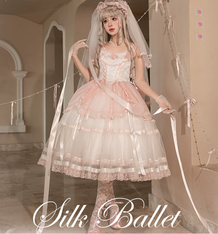 【受注予約1/23まで】Silk Ballet ジャンパースカート・ロング丈