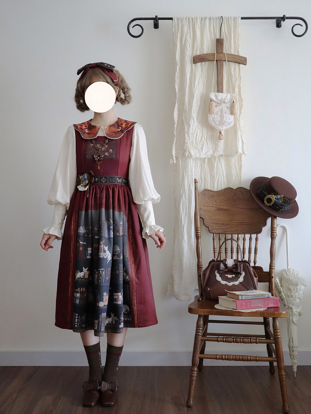 【予約販売】German Bookcase ジャンパースカート