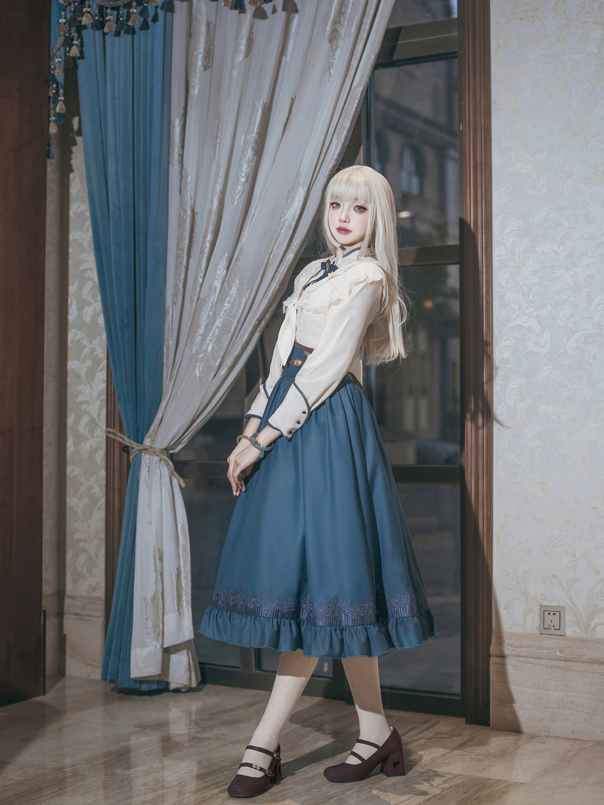 Cinderella's Eve 裾刺繍ロングスカートセットアップ