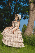 Flower Basket Country style jumper skirt and cardigan