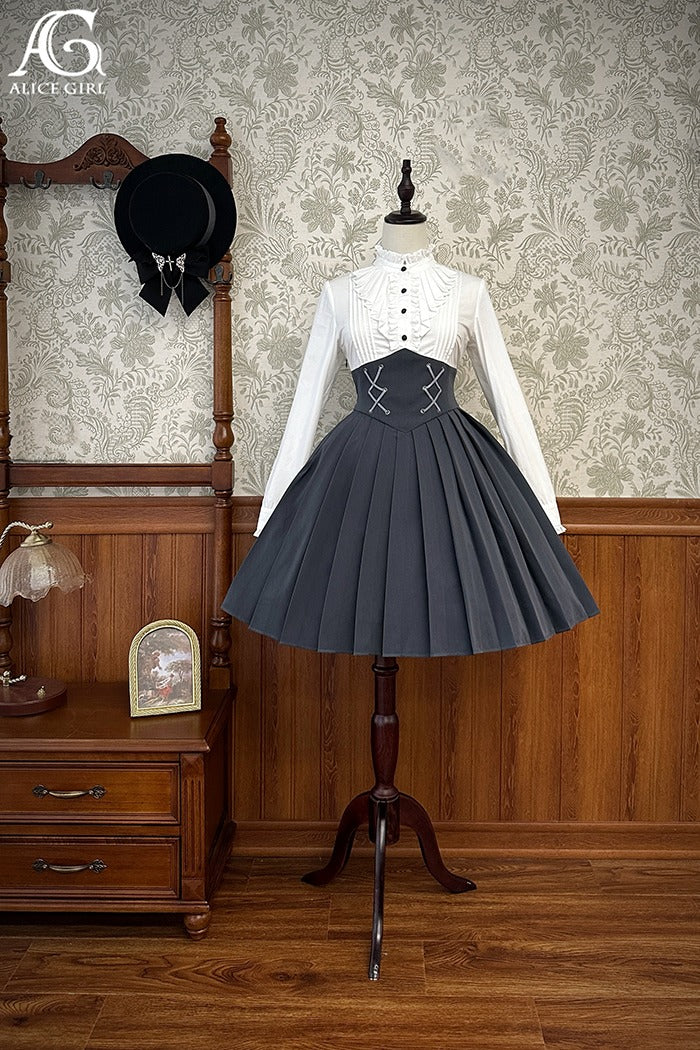 [Pre-order] Detective Butler Fake Two-Piece Style Switching Dress
