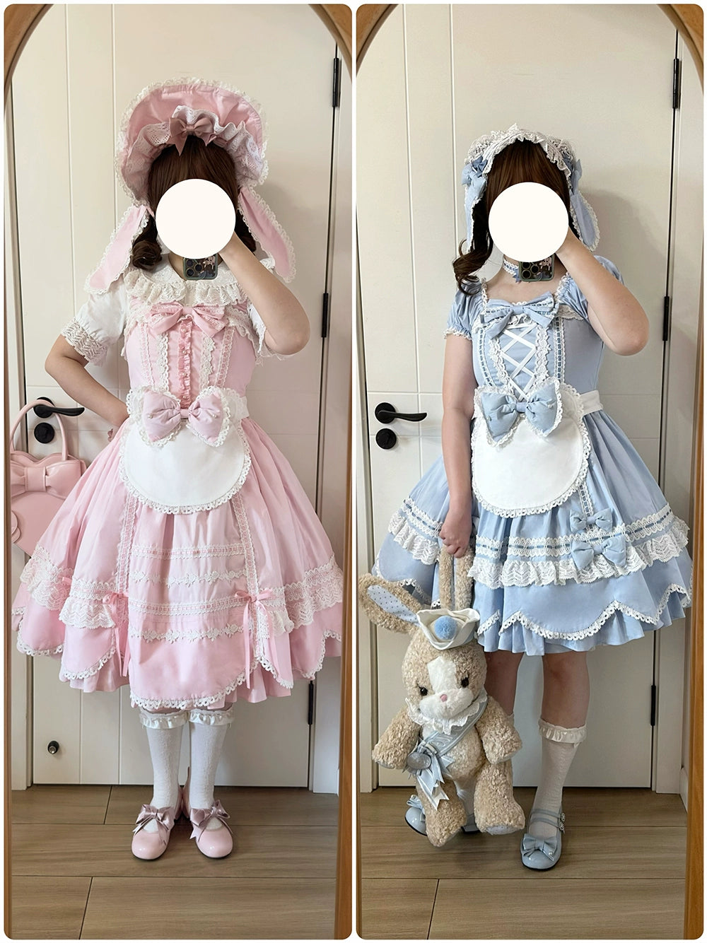 【受注予約6/12まで】Antique Petal Rabbit リボンワンピース