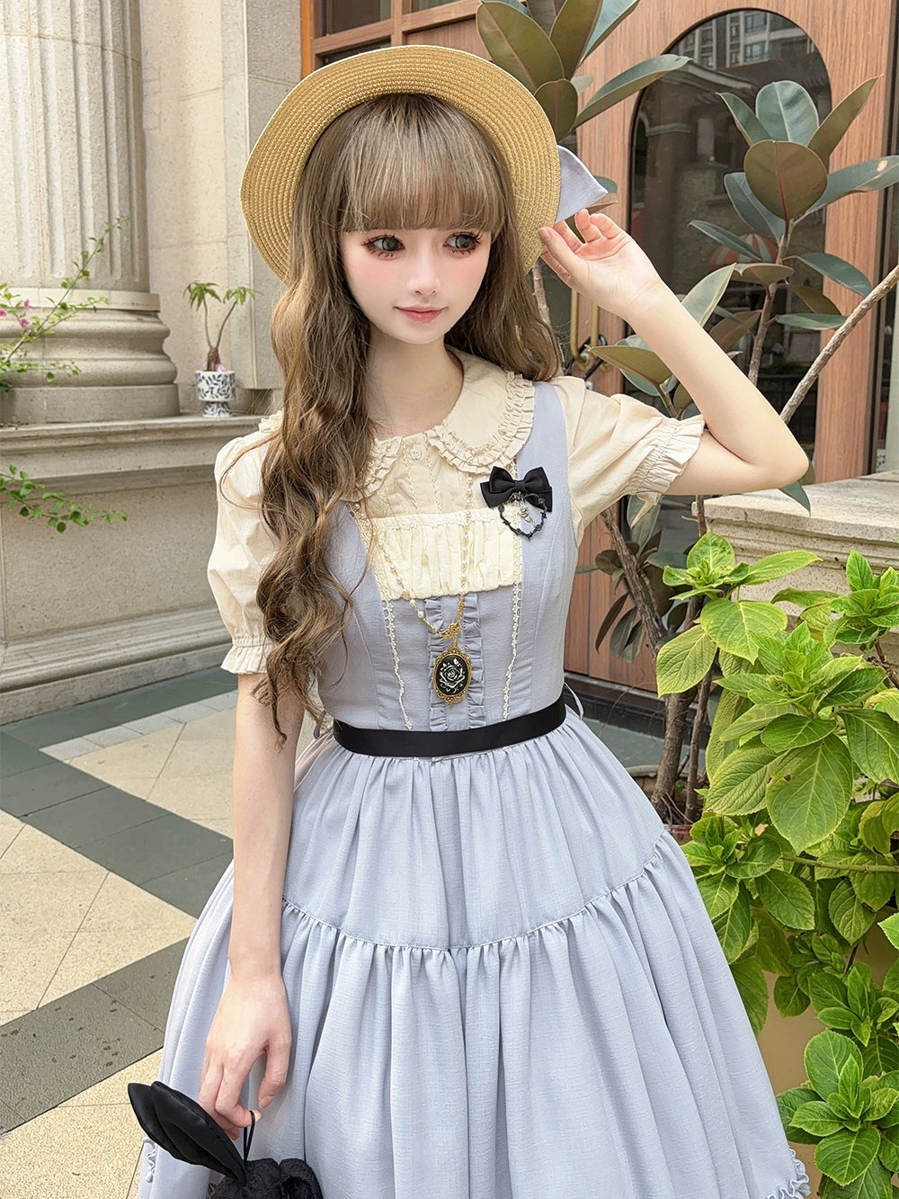 【予約販売】Sketch Wild Rose ジャンパースカート 無地タイプ