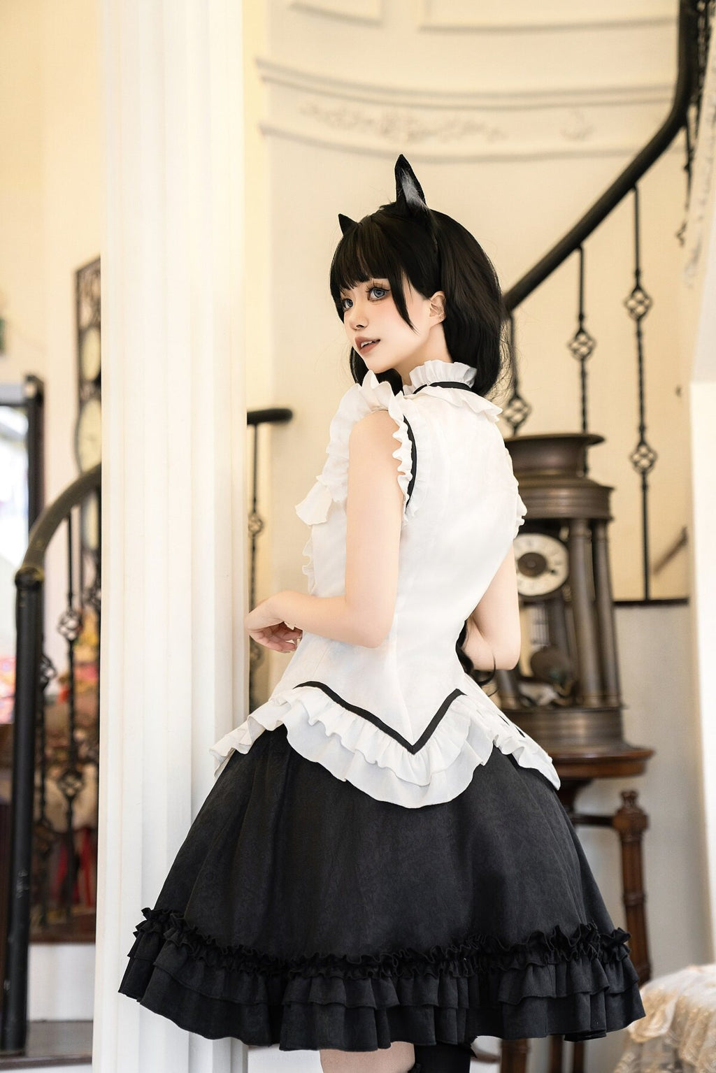 黒猫のお嬢様 ミニスカートセットアップ