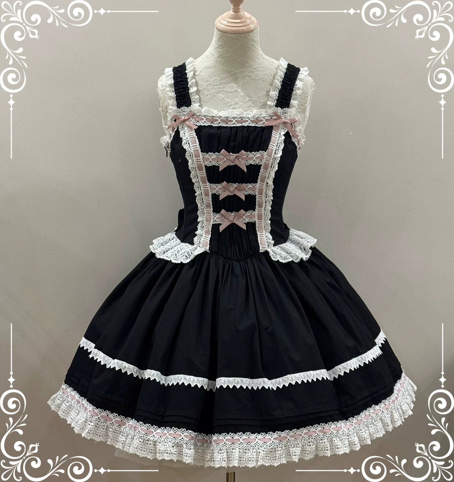 【受注予約5/21まで】Laura's Doll ローウエストジャンパースカート・全4色