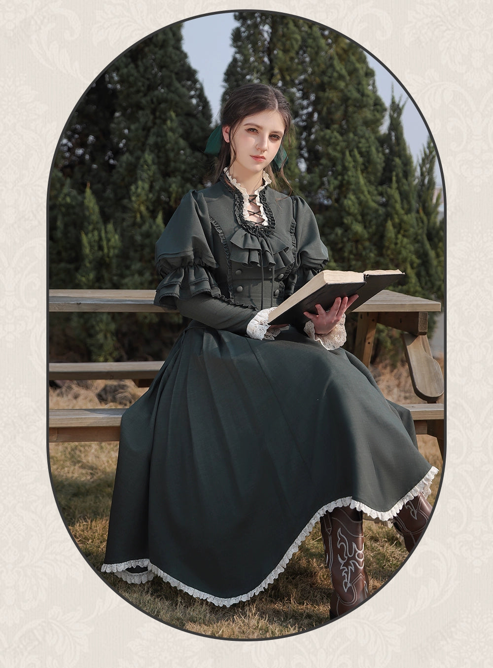 【受注予約7/31まで】Flores Ladyクラシカル花びらワンピース