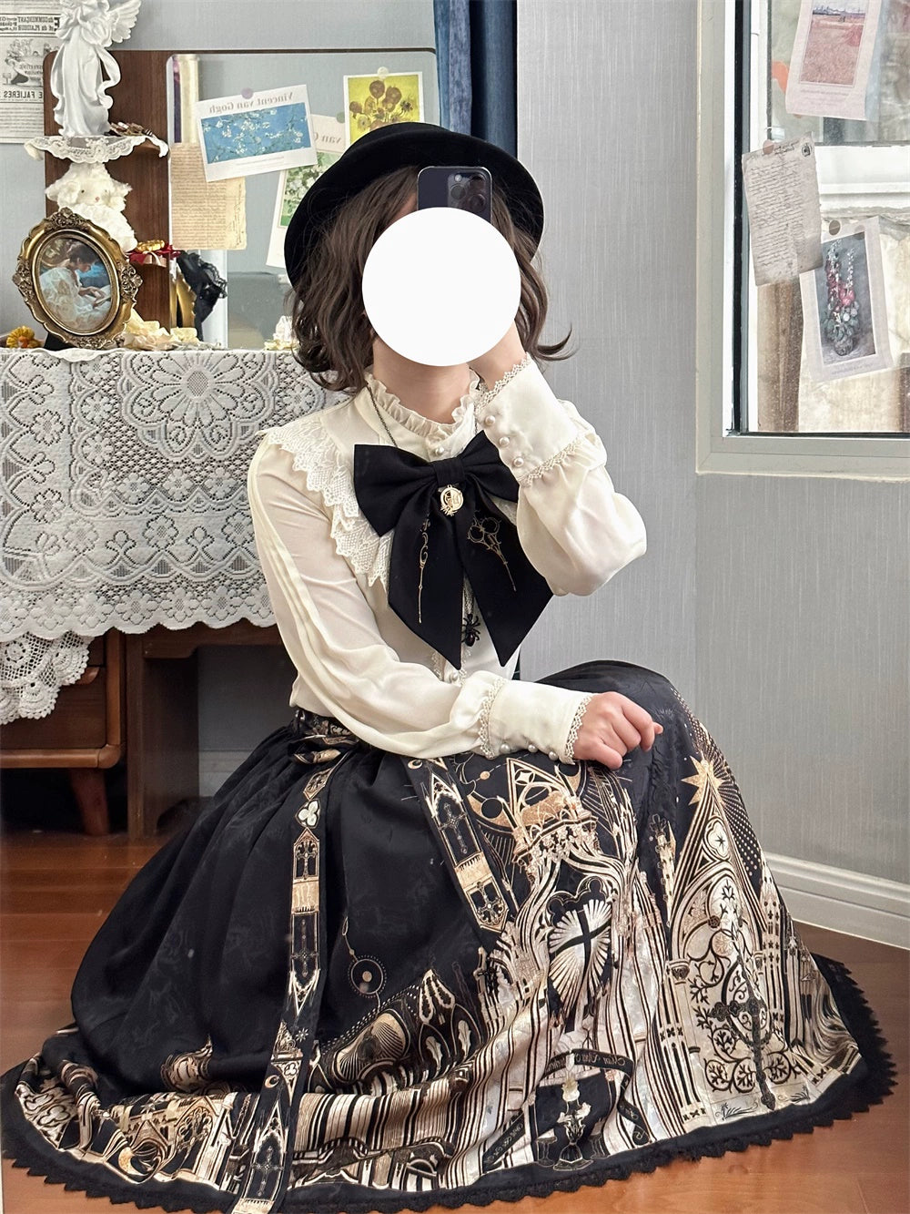 [Sale period ended] Sanctuary Gothic Lolita print skirt