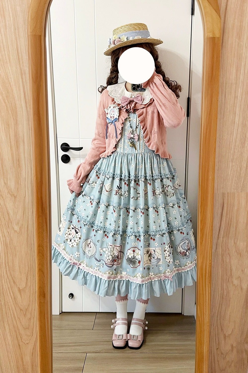 【予約販売】Sweetie Sheep プリントジャンパースカート